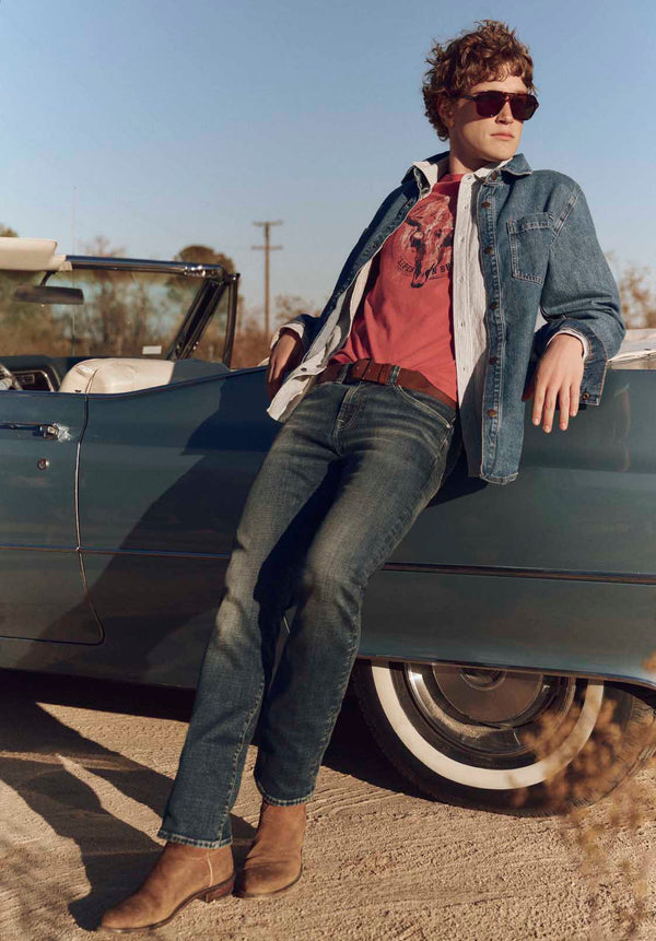 Sloan Men’s Long-Sleeve Denim Shirt in Authentic Blue - BM22976