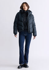 Janice Black Ladies Hooded Puffer Jacket - OBLEF008