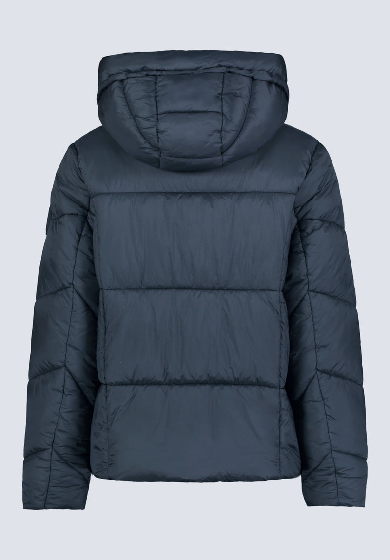 Janice Black Ladies Hooded Puffer Jacket - OBLEF008