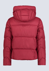 Janice Chilli Red Ladies Hooded Puffer Jacket - OBLEF008