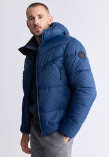 Jerome Navy Men's Hooded Puffer Jacket - OBMEF006