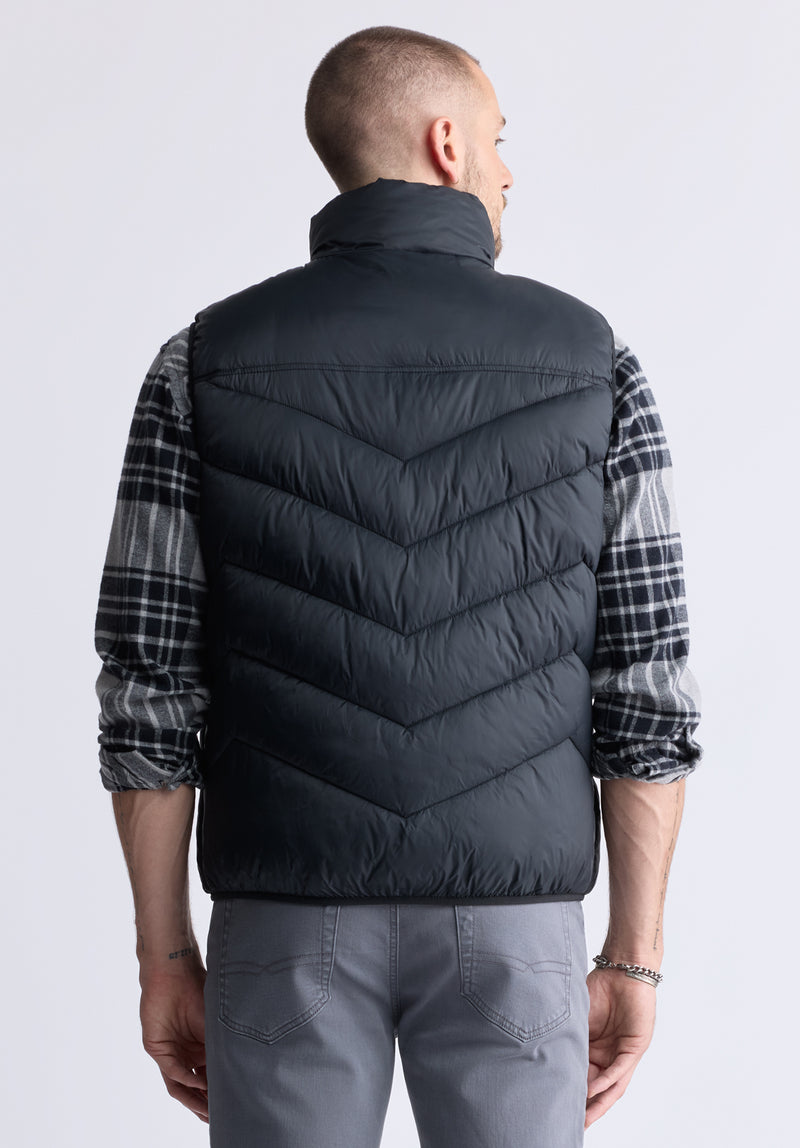 Davies Black Men's Puffer Vest - OBMEF007