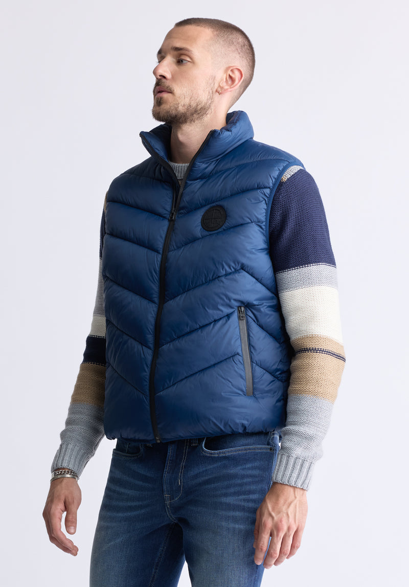 Davies Navy Men's Puffer Vest - OBMEF007