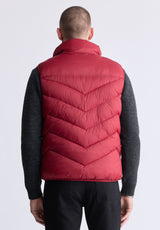 Davies Chilli Red Men's Puffer Vest - OBMEF007