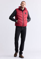 Davies Chilli Red Men's Puffer Vest - OBMEF007