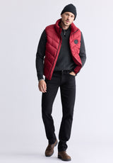 Veste Matelassée Rouge Chili Davies pour Hommes - OBMEF007