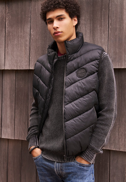 Davies Black Men's Puffer Vest - OBMEF007