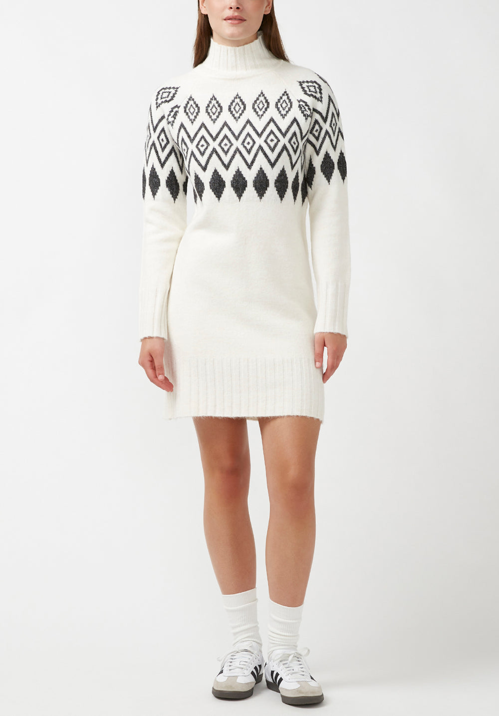 Mock turtleneck sweater dress online