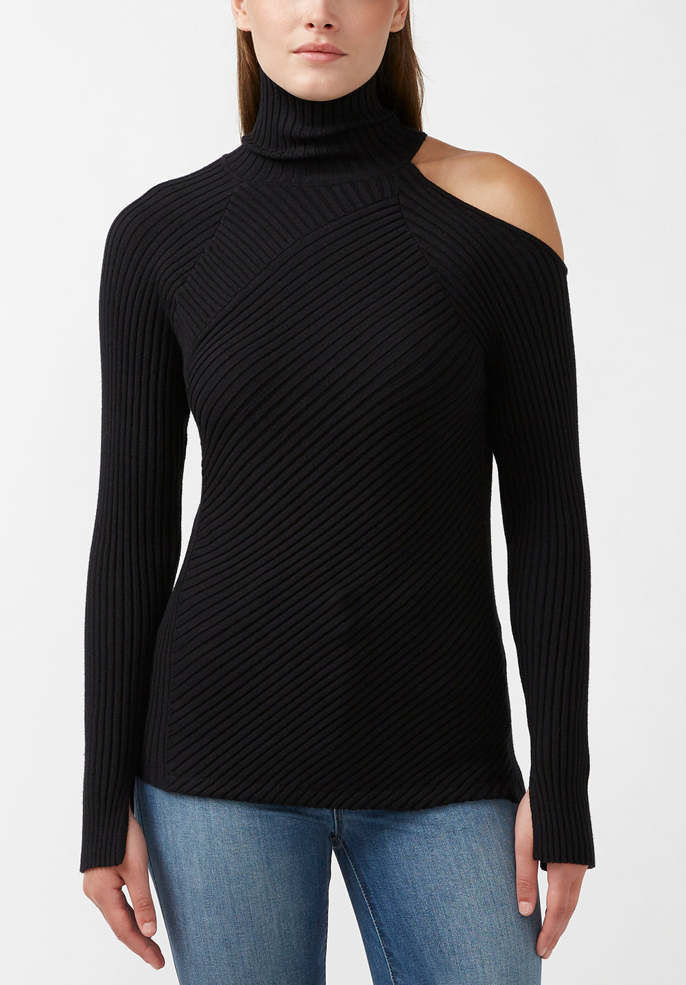 Cut out sleeve orders sweater