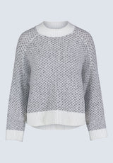 Kieryn Women's Textured Knit Crewneck Sweater, Grey - SW0077F