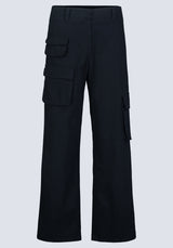 Fellie Women's Cargo Pants, Black - WB0011F