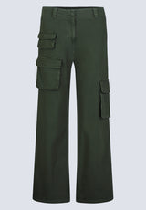 Fellie Women's Cargo Pants, Dark Green - WB0008F