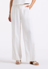 Adelina Women's Linen Blend Wide-Leg Pants, Off-White - WB0027P