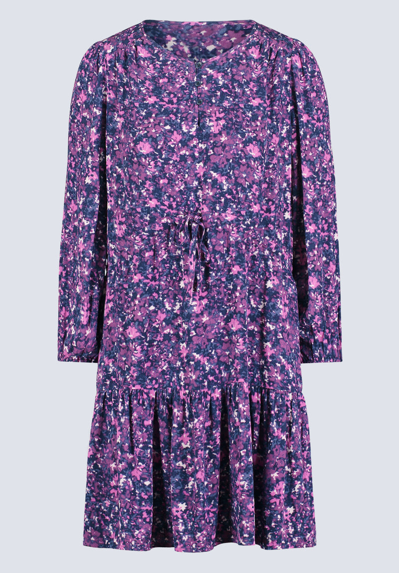 Buffalo David Bitton Rochelle Women's Floral Print Long-Sleeve Dress, Purple - WD0064H