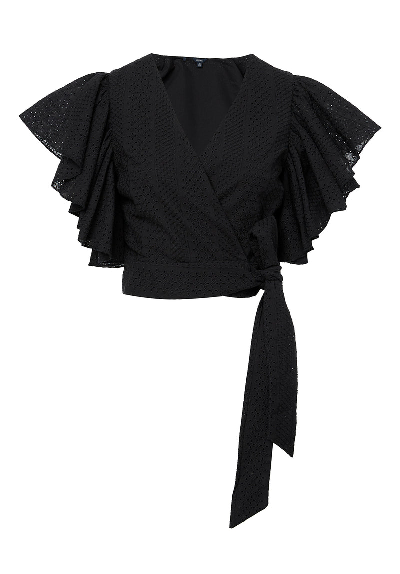 US Women\'s – Blouse Jeans Kate Frill - Sleeve Buffalo Black