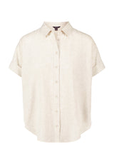 Solana Women's Linen Short-Sleeve Button-Up Shirt, Beige - WT0172P