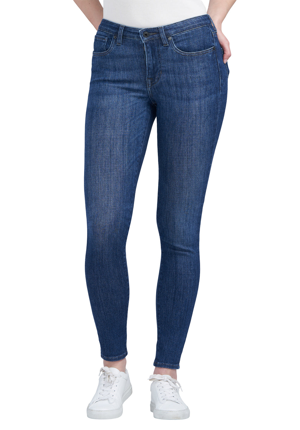 Mid Rise Skinny Alexa Women s Jeans in Medium Blue BL15848 Buffalo Jeans