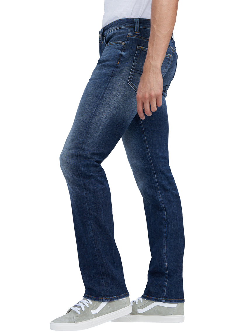 Straight Six Men's Jeans in Veined and Crinkled Indigo – Buffalo