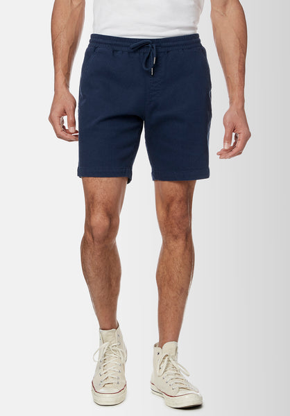 Higgers Cotton Twill Blend Navy Shorts - BM23934