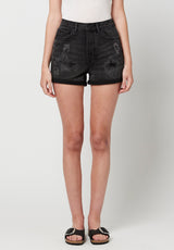 Super High Rise Joanna Repaired Shorts  - BL15786